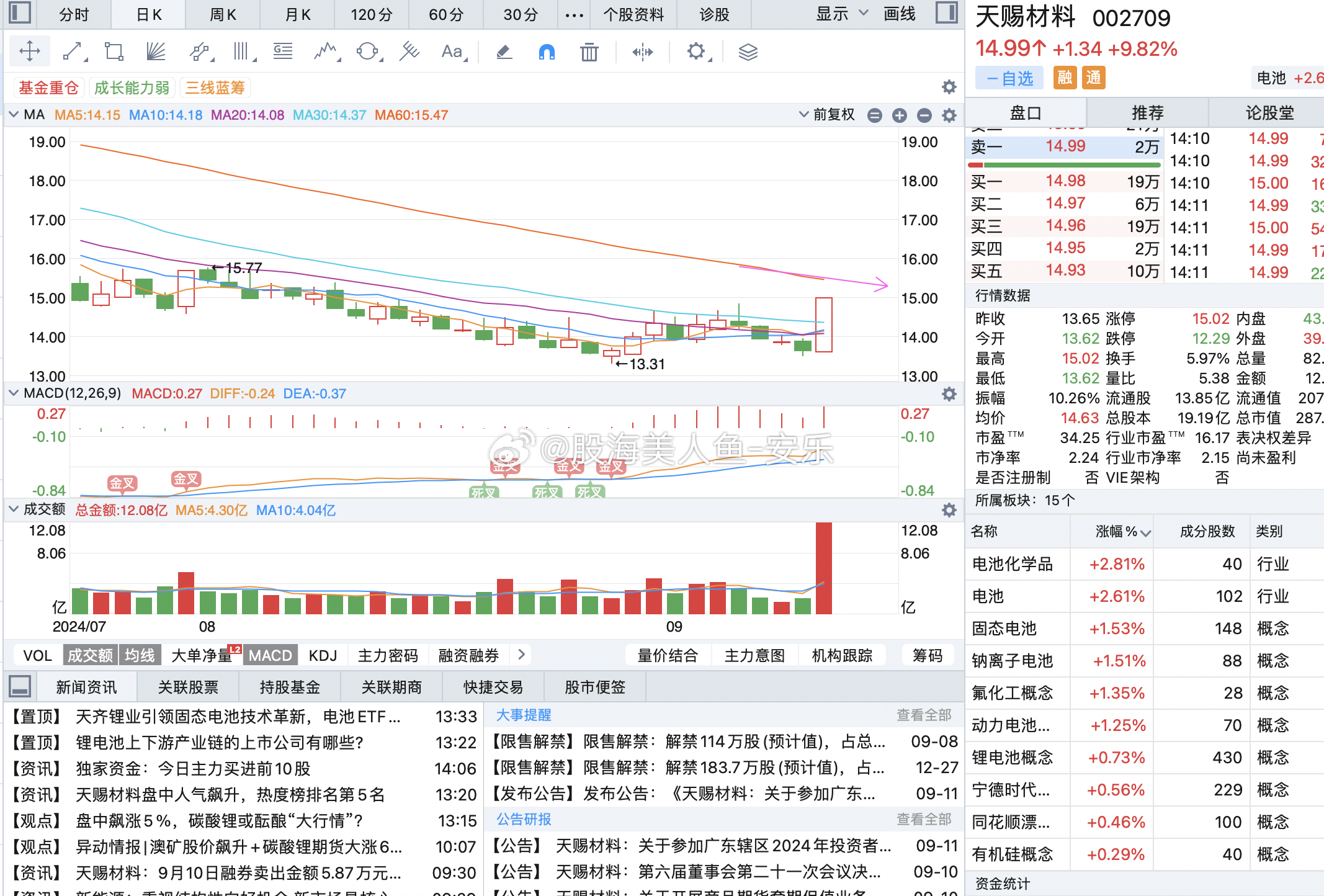 天賜材料股票，深度解析與前景展望（代碼，002709），天賜材料股票深度解析及前景展望（代碼，002709）